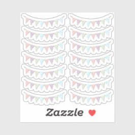 Shabby Chique Land Party Bunting Planner Sheet Sticker