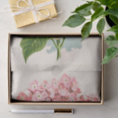 Shabby Chique Licht Blush Koraal Roze Bloemen Tissuepapier (Geschenk)