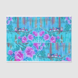 Shabby Chique Muzikale Vogels Papier voor DIY Deco