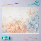 Shabby chique pastel blauw en roze bloemen tissuepapier (Craft)