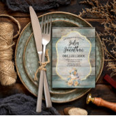 Shabby Chique Pastel Houten Bruiloft Uitnodiging