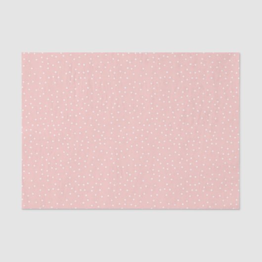 Shabby Chique Pastel Roze & Wit Polka Dot Patroon Tissuepapier (Voorkant)