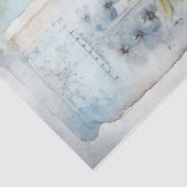  Shabby chique pastelblauw en roze bloemetjes Tissuepapier (Detail)