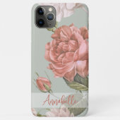 Shabby Chique Perzik Blush Roze Rozen Bloemen Patr Case-Mate iPhone Case (Achterkant)