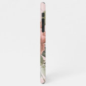 Shabby Chique Perzik Blush Roze Rozen Bloemen Patr iPhone Hoesje (Linkerkant)