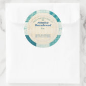 Shabby chique quilt uit de keuken van het voedselc ronde sticker (Tas)