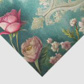  shabby chique vogel hoesje met blush rozen tissuepapier (Detail)