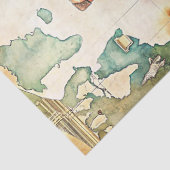 Shabby chique Waterverf zomerkoffers Tissuepapier (Detail)