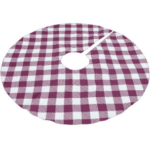Shabby Chlc Diep Roze Gingham Kerstboom Base Rok
