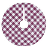 Shabby Chlc Diep Roze Gingham Kerstboom Base Rok (Voorkant)