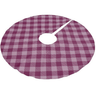 Shabby Chlc Diep Roze Gingham Kerstboom Base Rok