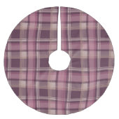 Shabby Chlc Diep Roze Plaid Kerstboom Base Kerstboom Rok (Voorkant)