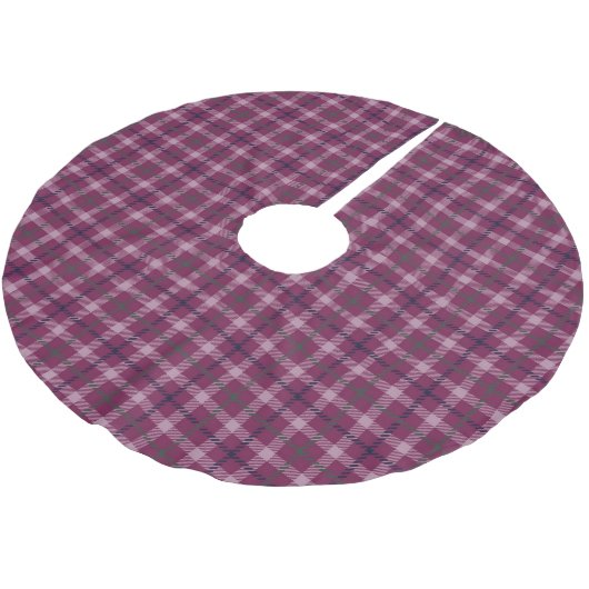 Shabby Chlc Diep Roze Plaid Kerstboom Base Rok (Gekanteld)