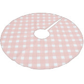 Shabby Chlc Zalm Roze Plaid Kerstboom Basis Kerstboom Rok (Gekanteld)