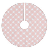 Shabby Chlc Zalm Roze Plaid Kerstboom Basis Kerstboom Rok (Voorkant)