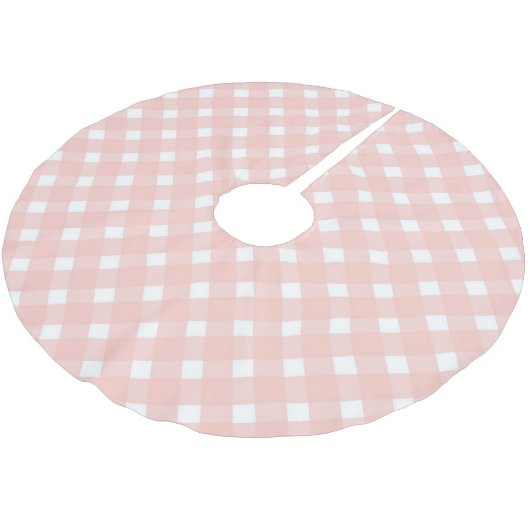 Shabby Chlc Zalm Roze Plaid Kerstboom Basis Rok (Gekanteld)