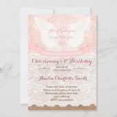 Shabby Christening en 1e verjaardag Kaart (Voorkant)