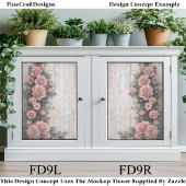 Shabby Climbing Pale Pink Roses FD9R Decoupage Tissuepapier