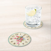 Shabby Clock met Tulips Tea Party Onderzetters (Insitu)