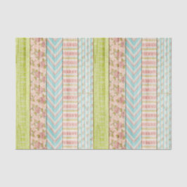 Shabby Cottage Chic Roos Floral Rustial Wood Tissuepapier