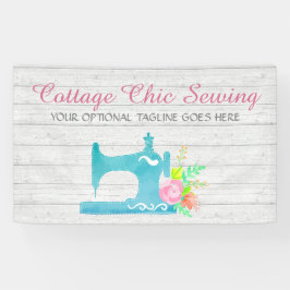 Shabby Cottage Chic Sewing Machine Rustige Wood Spandoek
