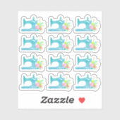 Shabby Cottage Chique Naaimachine Bloemenplanner Sticker (Vel)