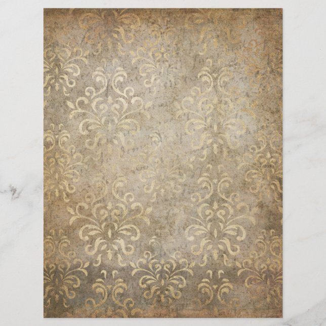 Shabby Damask Vintage Ephemera (Voorkant)