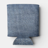 Shabby denim: blauwe jeans textuur blikjeskoeler (Achterkant)