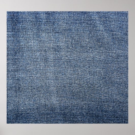 Shabby denim: blauwe jeans textuur poster (Voorkant)