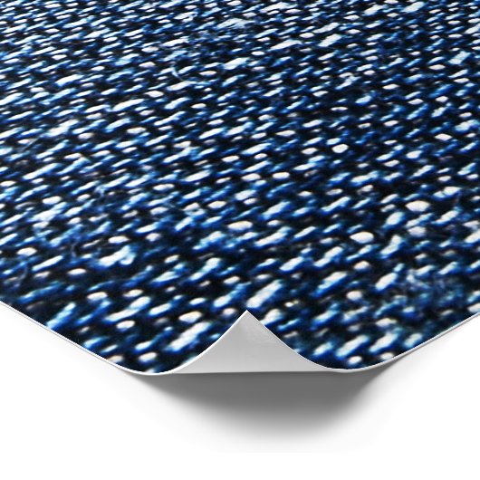 Shabby denim: blauwe jeans textuur poster (Hoek)