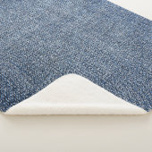 Shabby denim: blauwe jeans textuur sherpa deken (3/4)