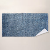 Shabby denim textuur voor achtergrond. Blauwe spij Badhanddoek (Badhanddoek)