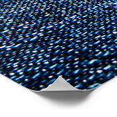 Shabby denim textuur voor achtergrond. Blauwe spij Poster (Hoek)