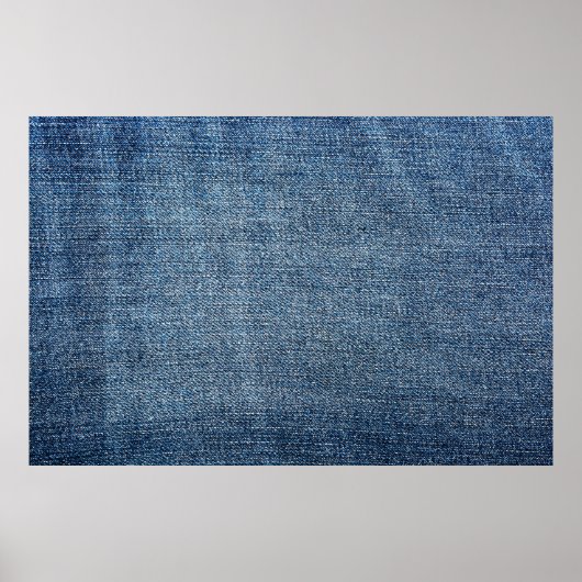 Shabby denim textuur voor achtergrond. Blauwe spij Poster (Voorkant)