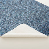 Shabby denim textuur voor achtergrond. Blauwe spij Sherpa Deken (3/4)