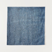 Shabby denim textuur voor achtergrond. Blauwe spij Wandkleed (Voorkant (horizontaal))