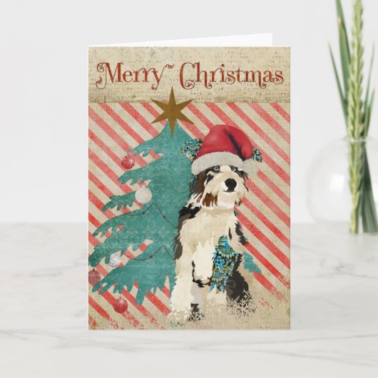 Shabby Dog Christmas Kaart (Voorkant)