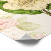 shabby elegance camellia vlinder poster (Hoek)