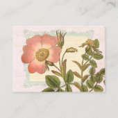 Shabby Elegance  Chic Pink Dog Roos Visitekaartje (Achterkant)