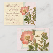 Shabby Elegance  Chic Pink Dog Roos Visitekaartje (Voorkant / Achterkant)