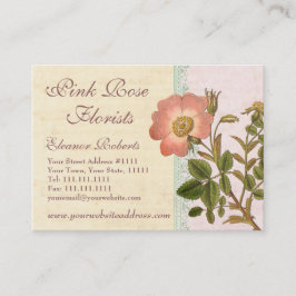 Shabby Elegance Chic Pink Dog Roos Visitekaartje