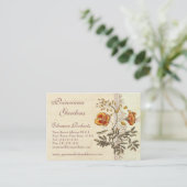 Shabby Elegance  Poinciana Flowers Visitekaartje (Staand voorkant)