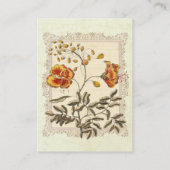 Shabby Elegance  Poinciana Flowers Visitekaartje (Achterkant)