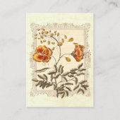 Shabby Elegance  Poinciana Flowers Visitekaartje (Achterkant)