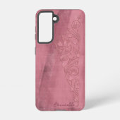 Shabby Elegant Girly Pink Samsung Galaxy Hoesje (Achterkant)