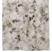  shabby elegant witte grijze rozen floraal douchegordijn (Voorkant)