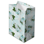 Shabby Floral Aqua Series Design 1 Inpakpapier Medium Cadeauzakje (Voorkant Gekanteld)