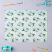 Shabby Floral Aqua Series Design 1 Tissuepapier (Craft)