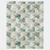 Shabby Floral Aqua Series Design 2 Fleece Deken (Voorkant)