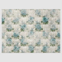 Shabby Floral Aqua Series Design 2